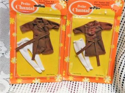 6.5" PETITE CHANTAL FASHION DOLL DARK BROWN ROBE, LEGGINGS HONG KONG NIP